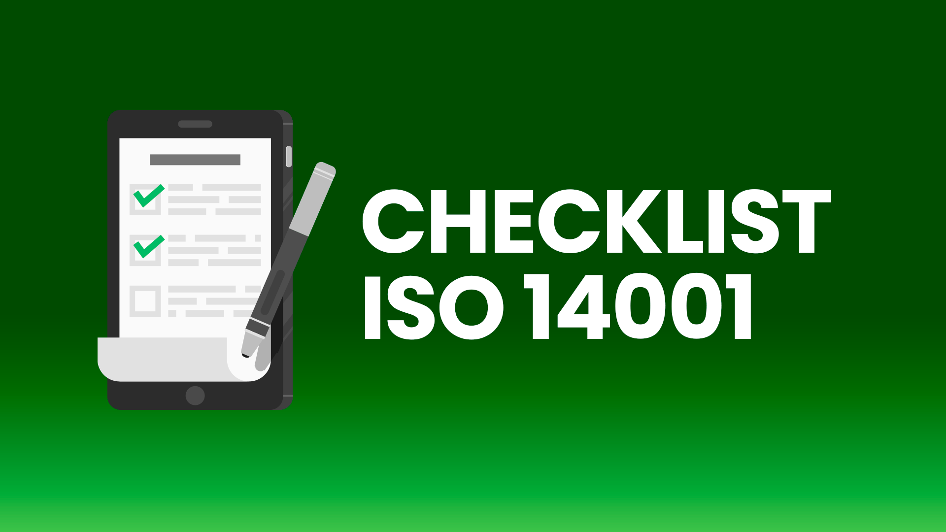 Checklist ISO 14001 | QMS Brasil